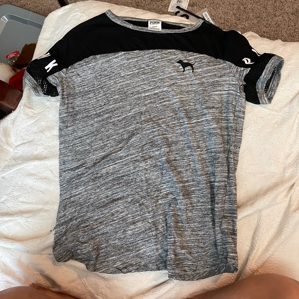 Pink black and gray t-shirt